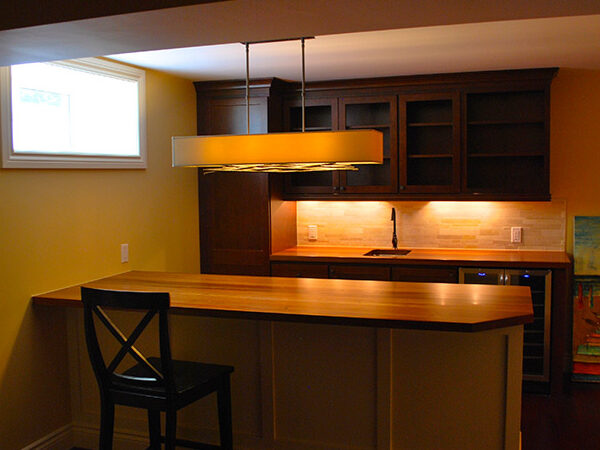 basement kitchen renovated by MDH ottawa