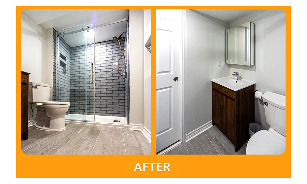 Starting from scratch: Another completed basement bathroom renovation