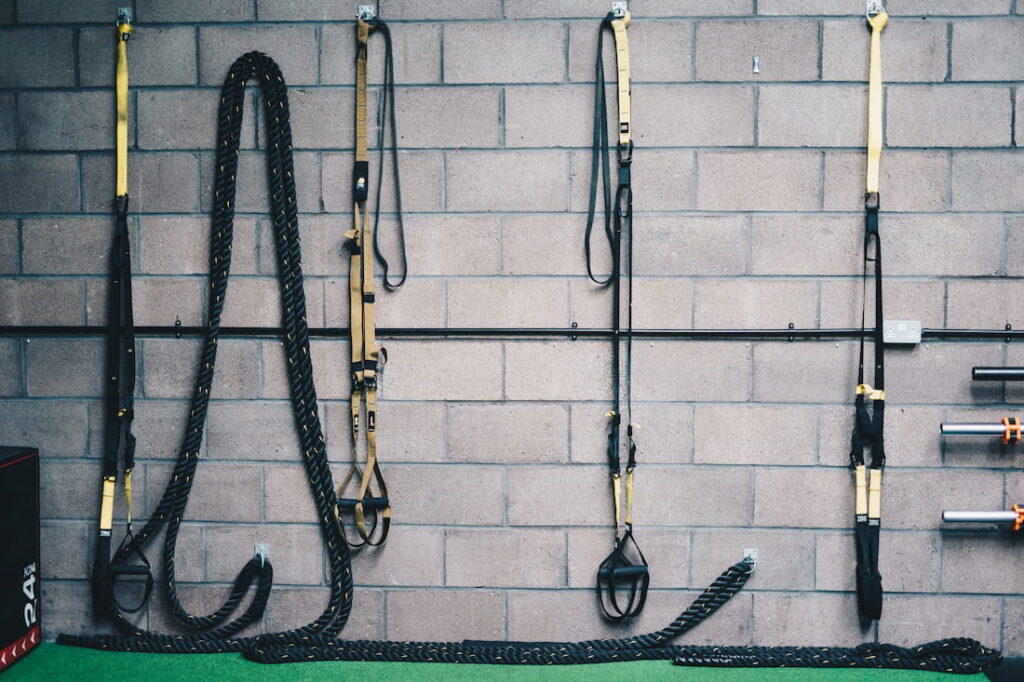 modern basement gym