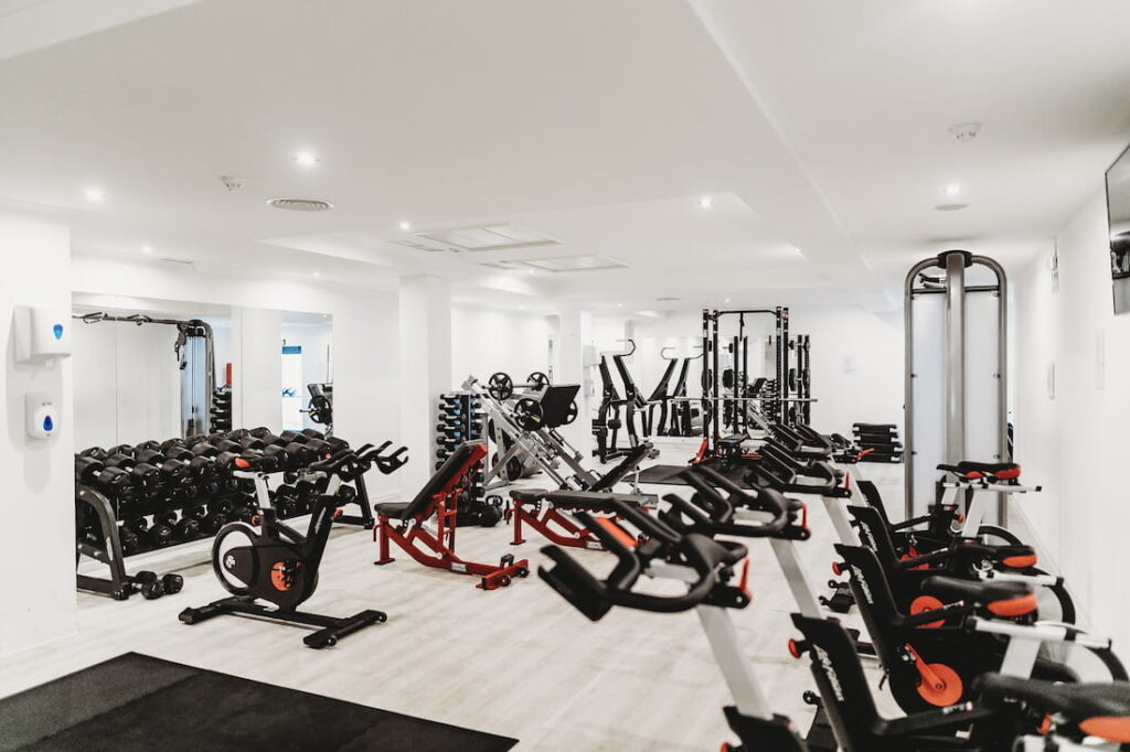 stunning basement gym