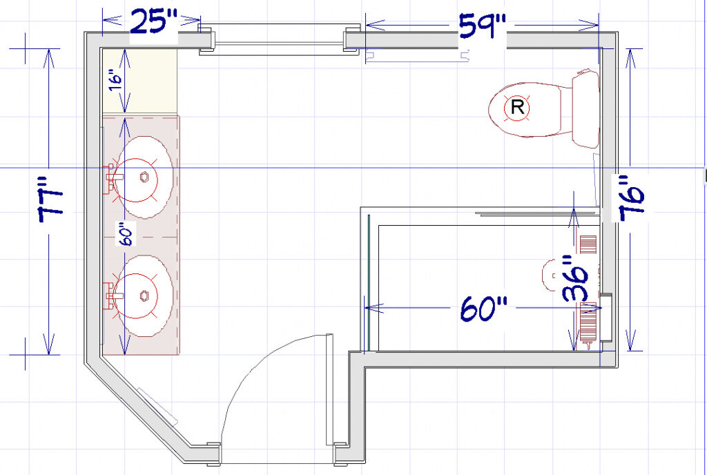 layout bathroom renovation