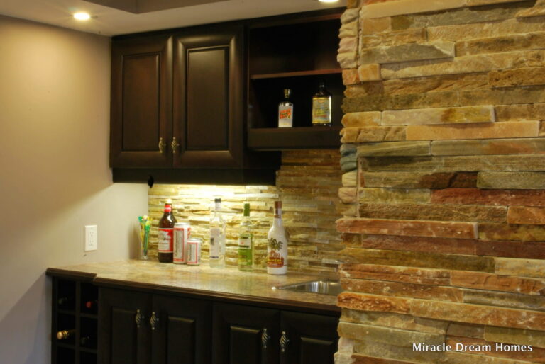 basement bar after renovation