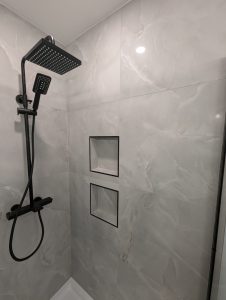 Condo Bathroom Renovation in Westboro. Shower installation