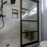 acrylic shower base tiled walls niches and shower seat ottawa bathroom contractors