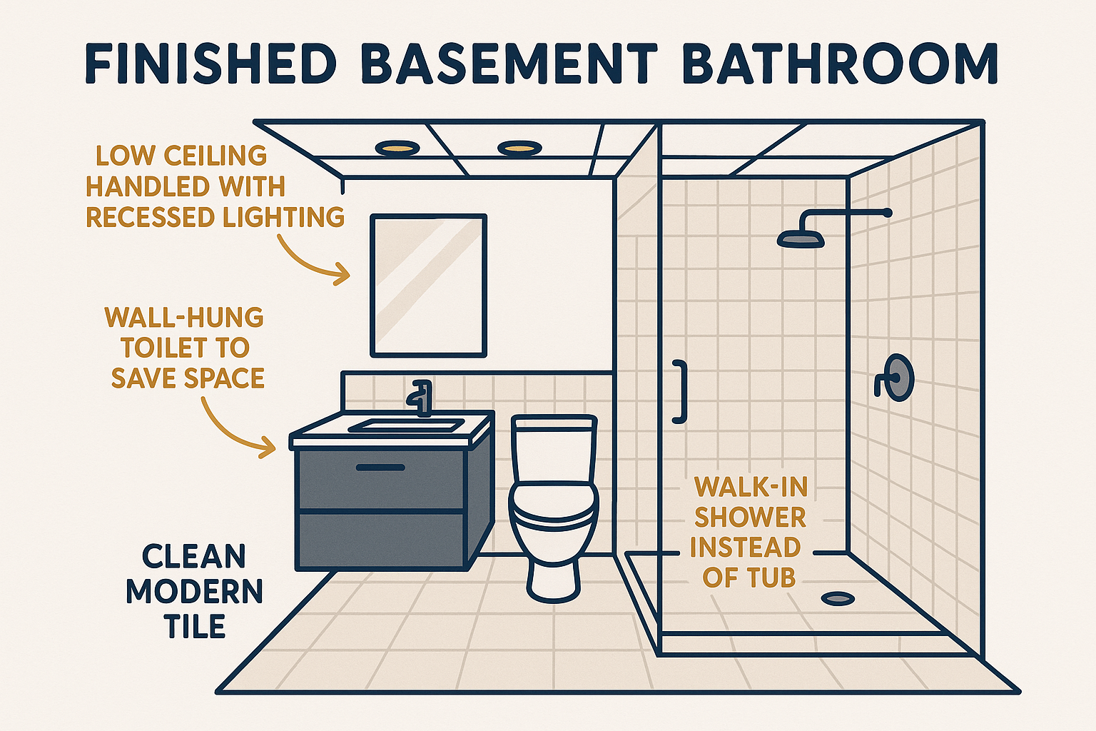 Basement Bathroom Design