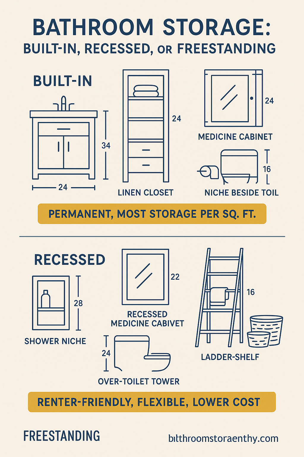 Bathroom Storage Solutions diagram
