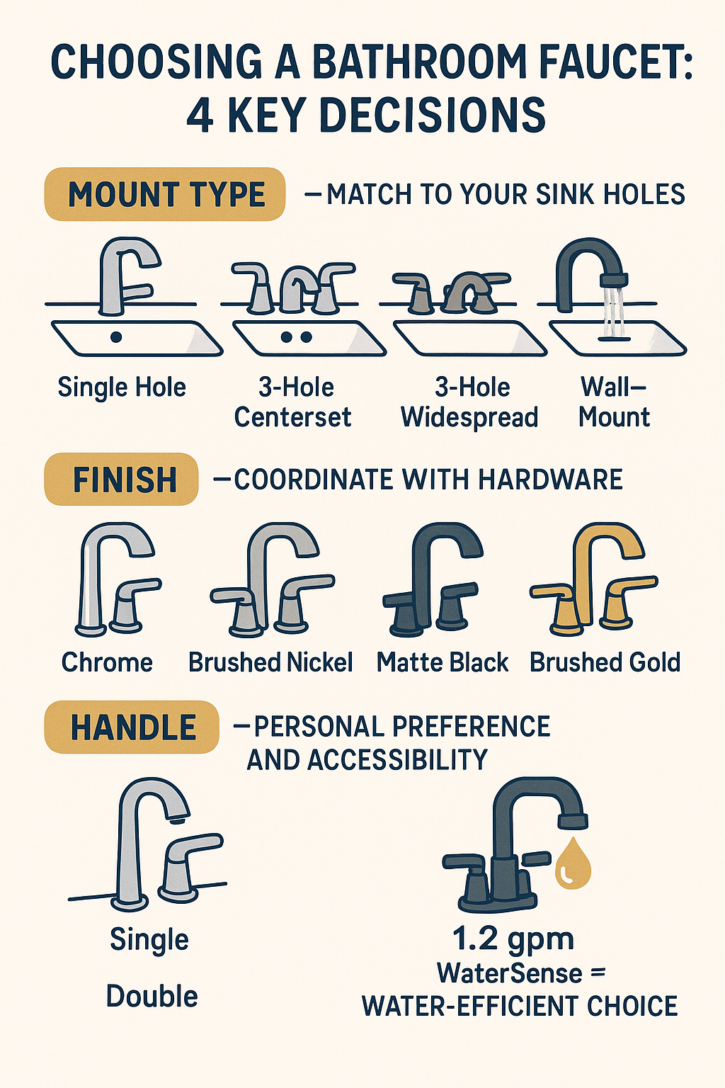 Choosing Bathroom Faucet diagram