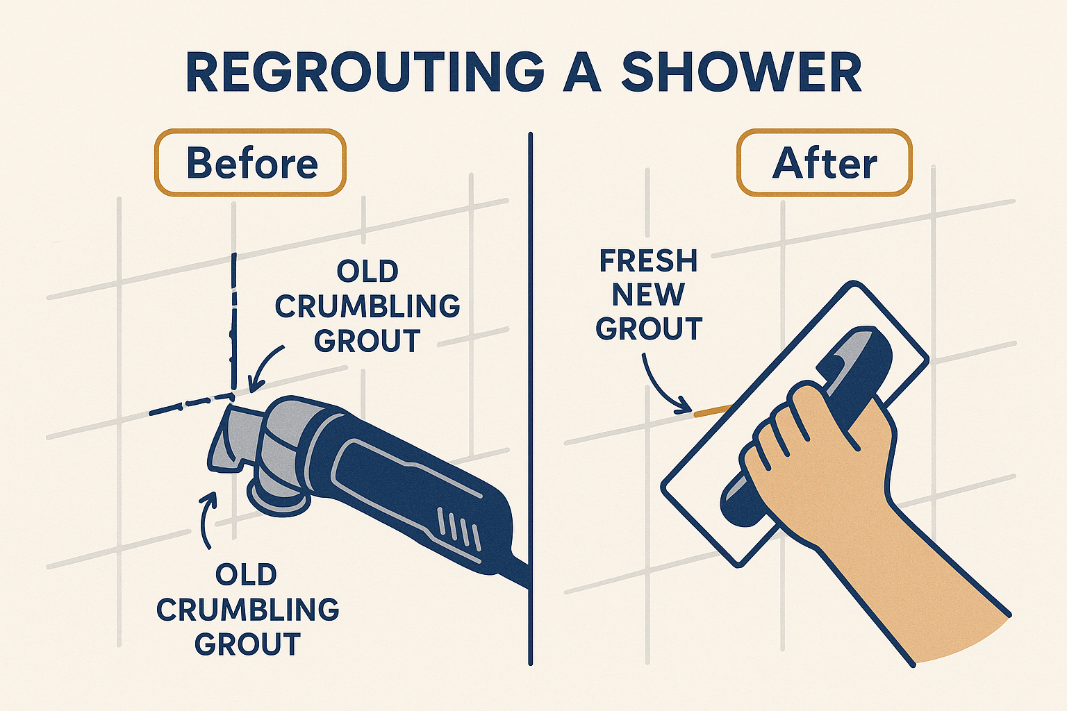 How To Regrout Shower
