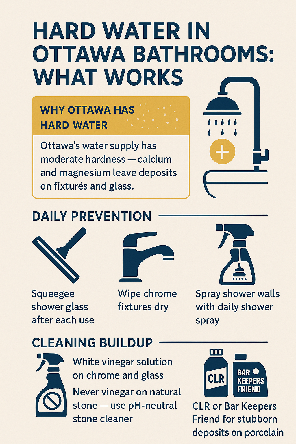 Preventing Hard Water Stains diagram