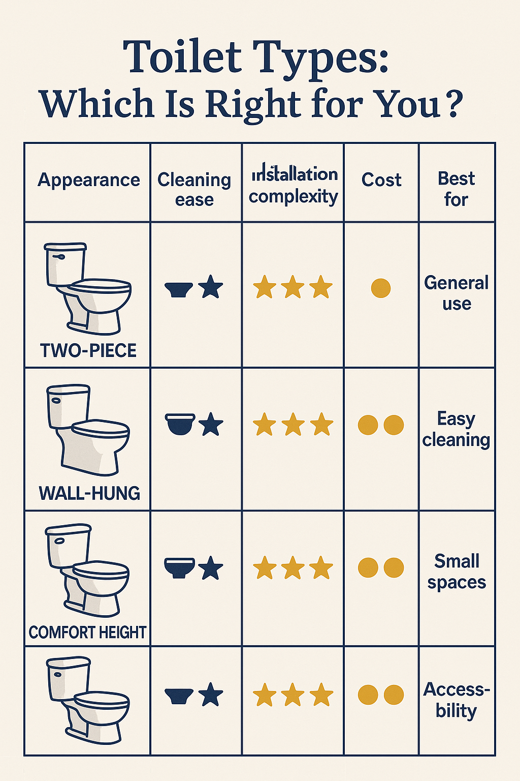 Toilet Types Explained diagram